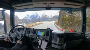 Cabin view Driving Norway Scania S560 - Stryn Sirpantine 🏔️