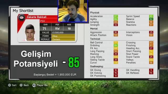 Fifa 15 -  19 Yaş Altı En Iyi 10 Oyuncu [Facecam]