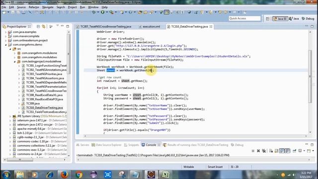 Data Driven Testing using JXL - Excel & TestNG Framework смотреть онлайн