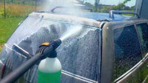 Джон Рэмбо моет машину минимойкой  FinePower HPC223