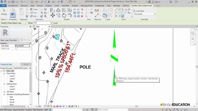 Setting True North and Project North in Revit смотреть онлайн
