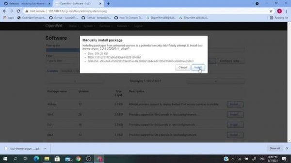 Xiaomi Mi Router 4a Gigabit OpenWrt : installation of luci theme argon