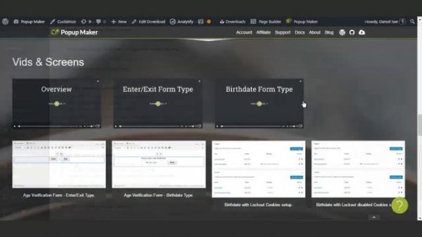 Video Popups Using Popup Maker