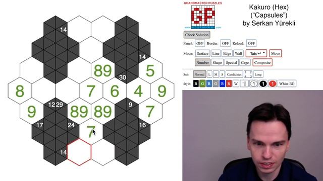 GMPuzzles - 2021/06/21 - Kakuro (Hex) by Serkan Yürekli смотреть онлайн