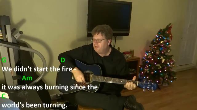 We Didn't Start the Fire - Billy Joel - Guitar Chord Practice - Key = G Major смотреть онлайн