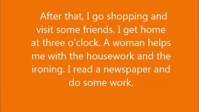 PRESENT SIMPLE READING - MY WORKING DAY смотреть онлайн