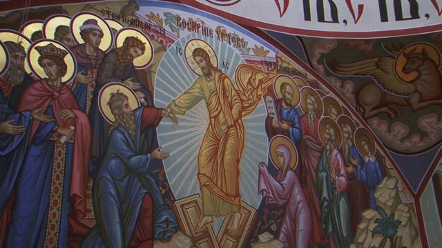 Выноса Креста перед началом Успенского поста в храмовом комплексе прп. Сергия Радонежского. смотреть онлайн