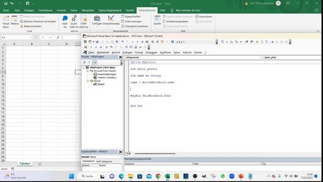 Excel VBA Pfad und Dateiname auslesen смотреть онлайн