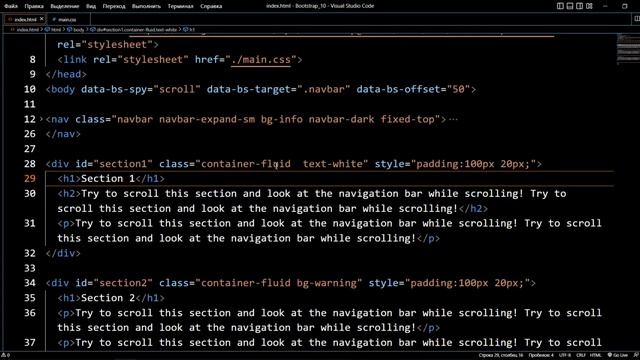 Bootstrap_(10-dars).Scrollspy,Offcanvas. #html ,#css ,#bootstrap смотреть онлайн