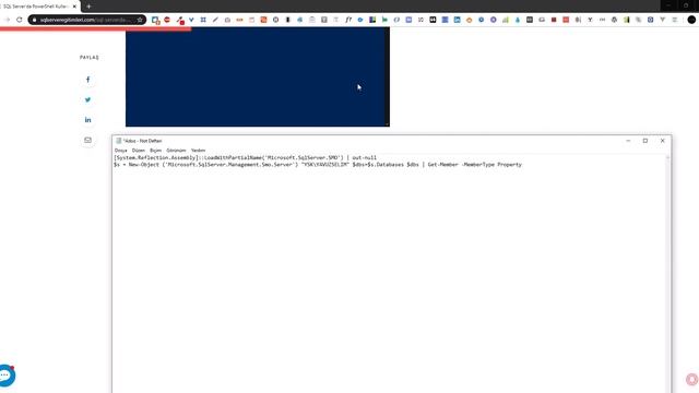 SQL Server’da PowerShell Kullanarak Veritabanlarını Listelemek смотреть онлайн