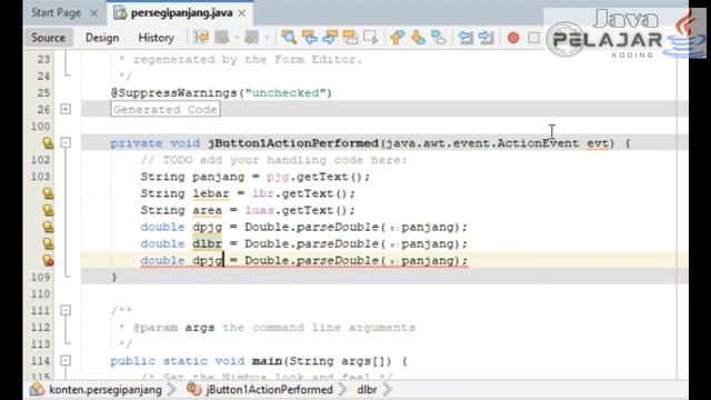 Java NetBeans: Membuat Simulasi Perhitungan Luas Persegi Panjang dengan Mudah. смотреть онлайн