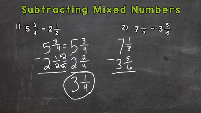Subtracting Mixed Numbers (Unlike Denominators) | Math with Mr. J смотреть онлайн