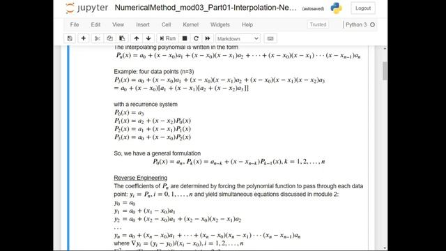 3.2 - Interpolation using Newton's Method - General Formulation in Python смотреть онлайн