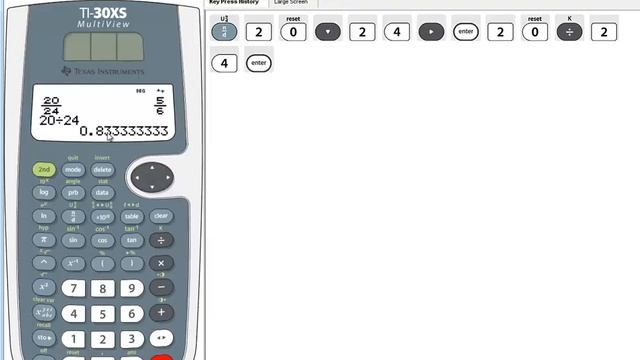 Calculators - TI30XS - Simplifying a Fraction смотреть онлайн