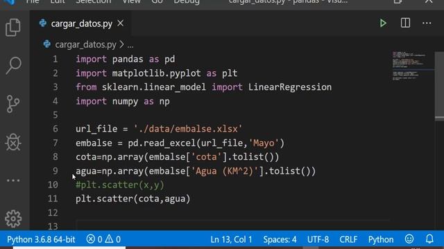 3. Python 3: Regresión Lineal || modulo sklearn y numpy смотреть онлайн