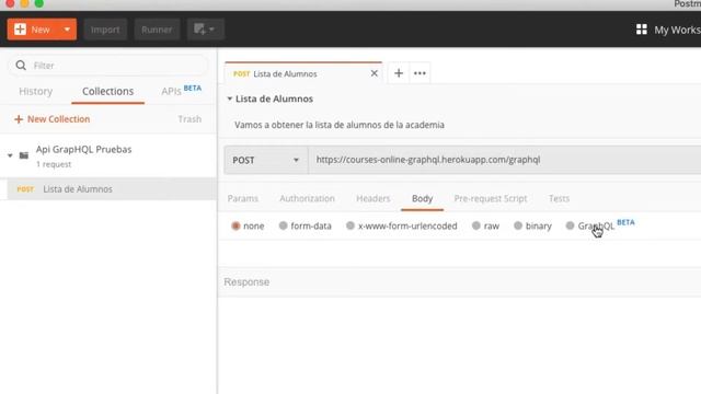 GraphQL - Postman - Consumir API GraphQL - Query - Lista de alumnos смотреть онлайн