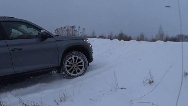 Шкода Кодиак Дизель против снега Skoda Kodiaq TDI смотреть онлайн