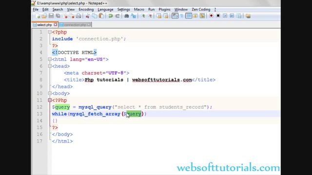Php tutorials for beginners - 49 - select query in php смотреть онлайн
