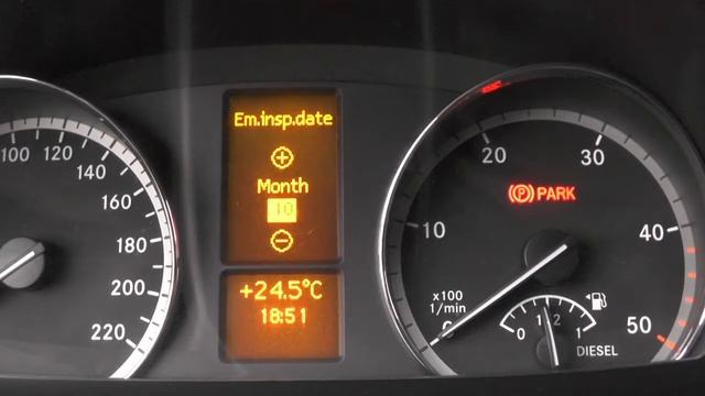 Сброс межсервисного интервала пробега Mercedes Vito Viano, W639 смотреть онлайн