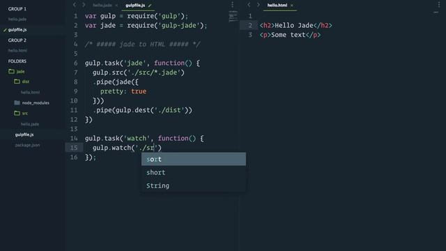 Jade / Pug Tips in 90 Seconds - #6 Gulp Watch смотреть онлайн