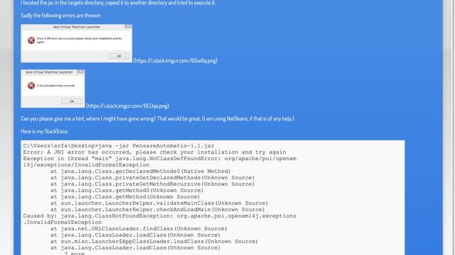 Maven executable Jar throws error on start смотреть онлайн