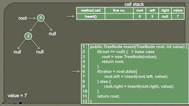 How to insert a value in a Binary Search Tree in Java (Recursive) | Animation смотреть онлайн