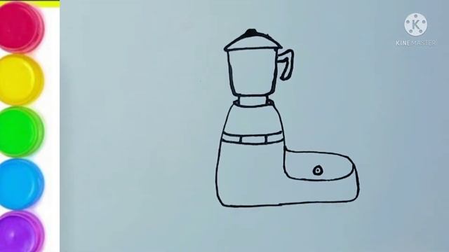 How to draw a mixer machine।।easy drawing।।Mixer machine ka drawing kaise bnaye।।easy step।। смотреть онлайн