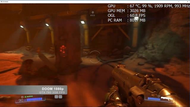 DOOM GTX 780 3GB vs EVGA GTX 1060 6GB FPS смотреть онлайн