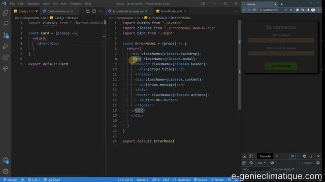 JavaScript351-React.js-La création d'une card-composant wrapper смотреть онлайн