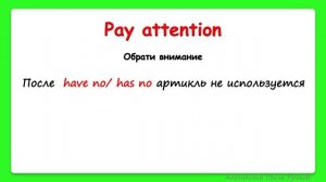 Rainbow English 3 класс. Have no / has no. У меня нет...