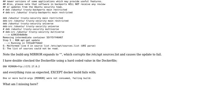 docker build --build-arg loses value and expands to empty string (2 Solutions!!) смотреть онлайн