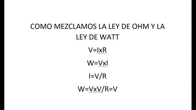 COMO MEZCLAMOS LA LEY DE OHM Y LA LEY DE WATT смотреть онлайн