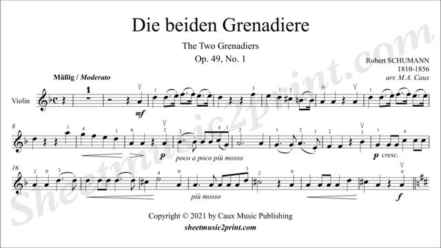 Schumann : The Two Grenadiers - Violin смотреть онлайн