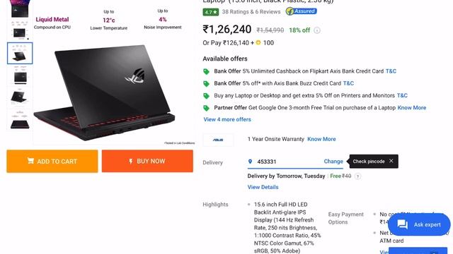 Asus ROG Strix G15 rtx 2060,gtx1660ti expected amazon flipkart sale price смотреть онлайн