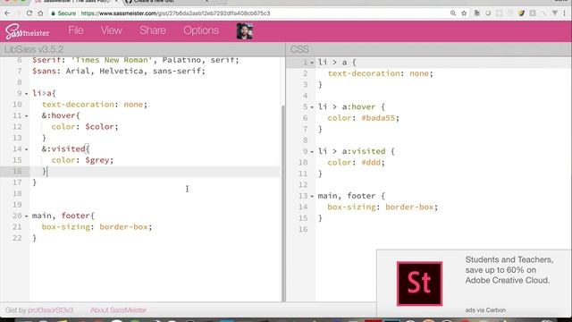 Learn SASS - Nesting and Parent References смотреть онлайн