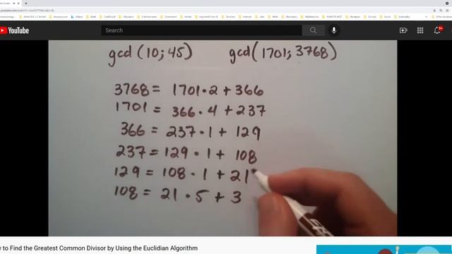 To find the greatest common divisor by Euclid's algorithm смотреть онлайн