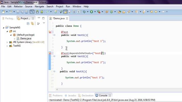 Java TestNG Test Execution Order смотреть онлайн
