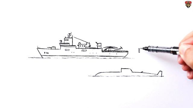 How to draw a Battleship | Sea Battle Drawing смотреть онлайн