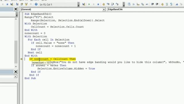 eCabinets cut list in excel 4. Create macros that will check for edge banding and inset carvings смотреть онлайн