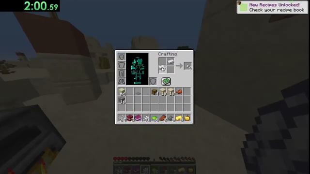 My 64 stack of lime wool speedrun