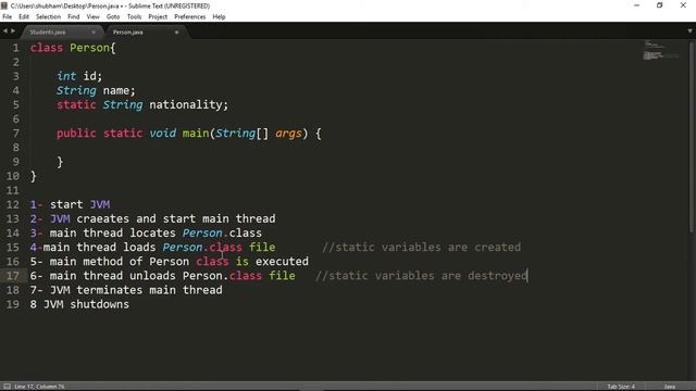 Lecture-15 Static variables in Java with Examples || Types of variables in Java Part-2 смотреть онлайн