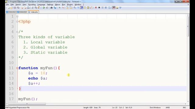 PHP tutorials in Kannada #7 Static Variable in PHP смотреть онлайн