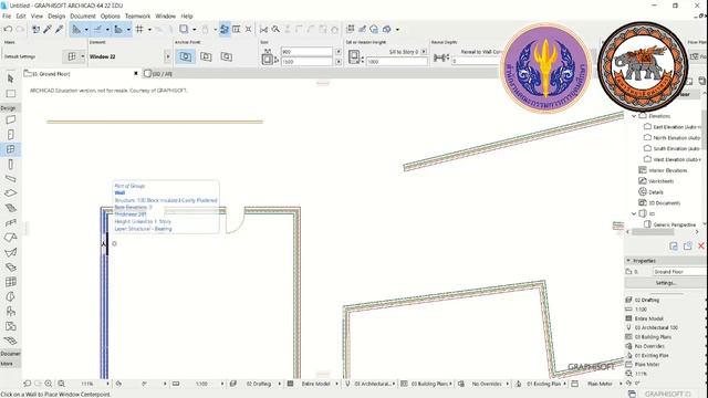 03 เรียนรู้คำสั่งพื้นฐานโปรแกรม ArchiCAD #01 смотреть онлайн