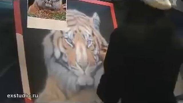 Airbrushing tiger (аэрография, Мастер-класс). Exstudio.ru смотреть онлайн