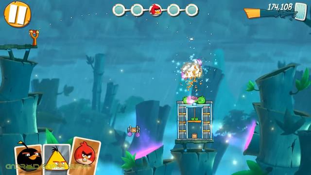 Angry Birds 2: Level 142: Walkthrough (3 STARS) HD смотреть онлайн