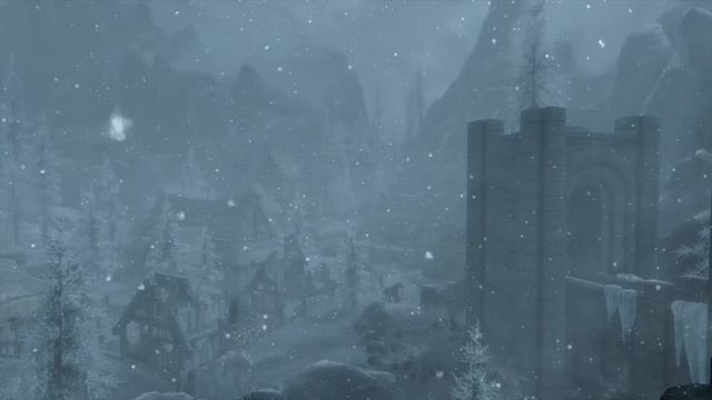 SNOW IS FALLING AT THE COLLEGE OF WINTERHOLD~ SKYRIM ATMOSPHERES ~ EXTENDED 1 HR MUSIC & SNOW SOUND смотреть онлайн