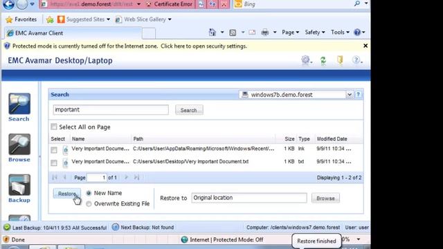 EMC Avamar Desktop Laptop смотреть онлайн