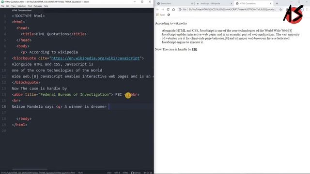 HTML Quotations смотреть онлайн