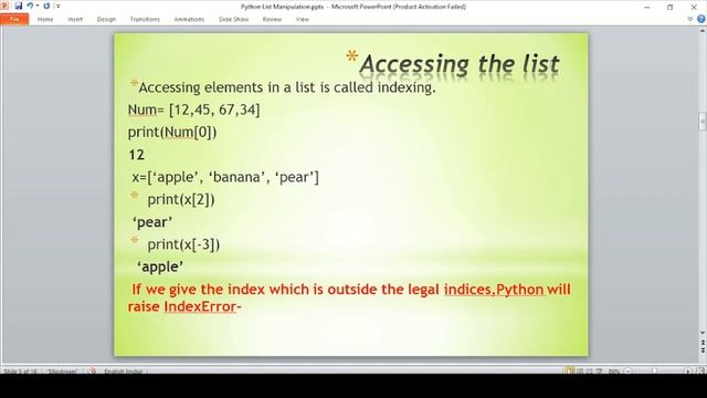 Concept of mutable list and Accessing List Elements in Python смотреть онлайн