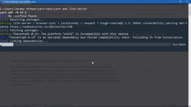 First Look at Yarn Package Manager: Introduction смотреть онлайн